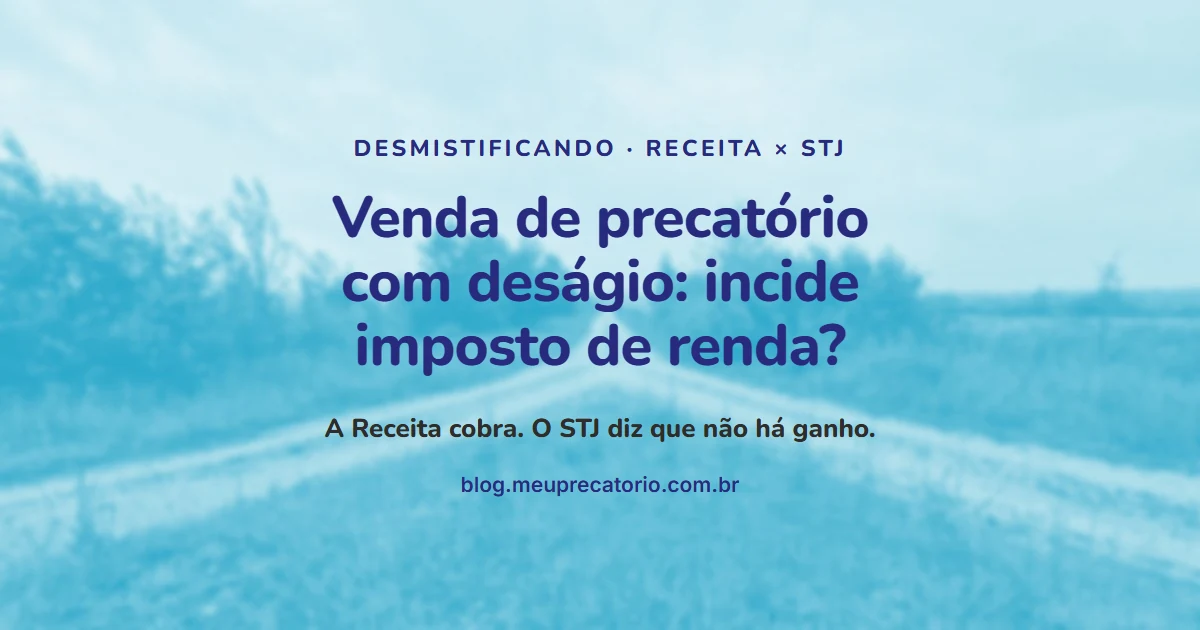 Venda de precatório com deságio: incide imposto de renda? Capa com estrada que se bifurca
