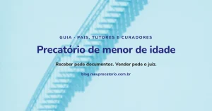 Precatório de menor de idade: capa com escada azul
