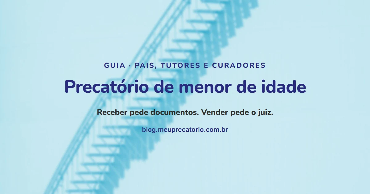 Precatório de menor de idade: capa com escada azul
