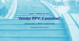 Vender RPV: é possível? Capa com escada curva azul