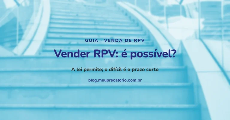 Vender RPV: é possível? Capa com escada curva azul