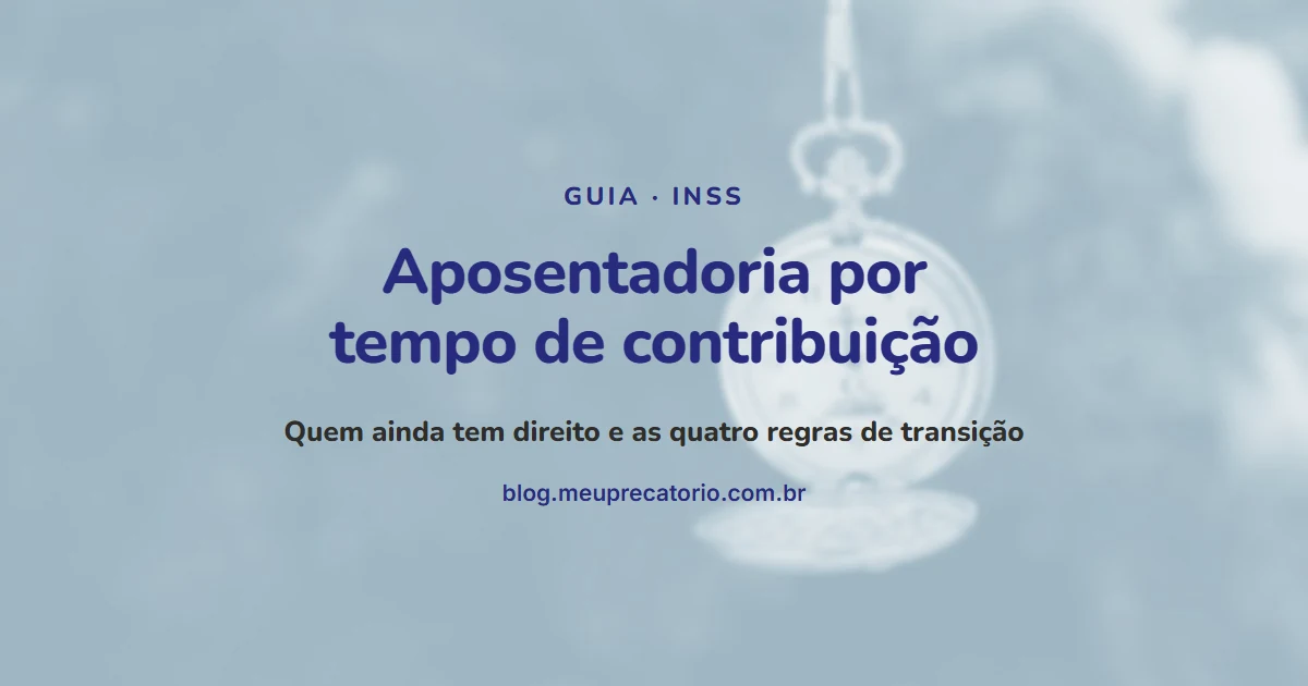 Aposentadoria por tempo de contribuição: capa com relógio de bolso