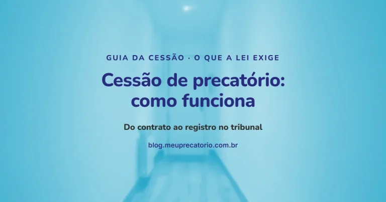 Cessão de precatório: como funciona. Capa com corredor que termina numa porta