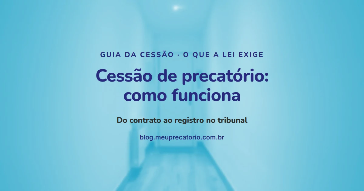 Cessão de precatório: como funciona. Capa com corredor que termina numa porta