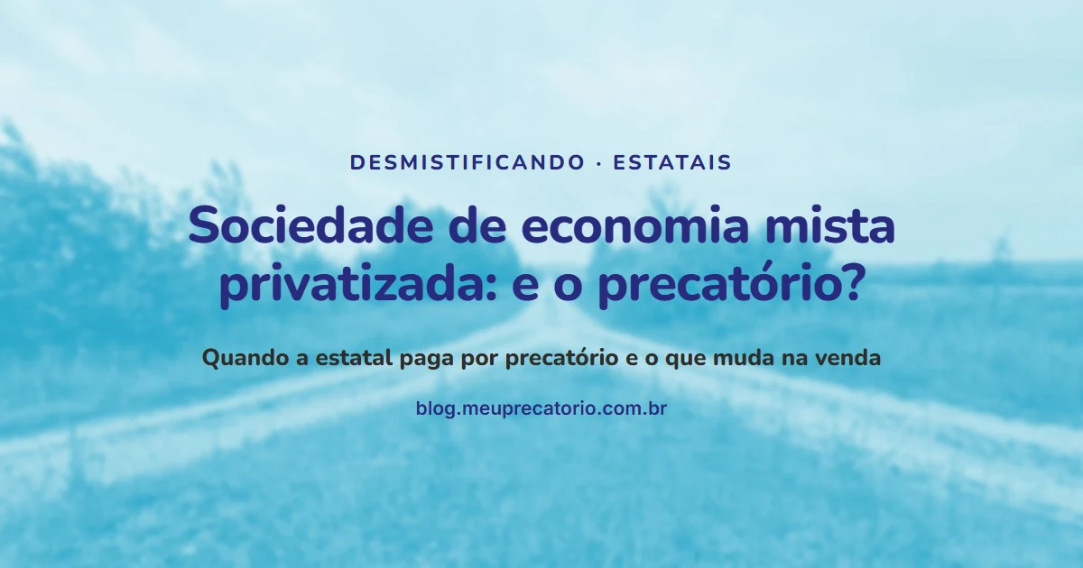 Sociedade de economia mista privatizada: e o precatório? Capa com estrada que se divide em duas