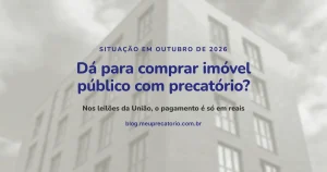 Dá para comprar imóvel público com precatório? Capa com prédio em perspectiva