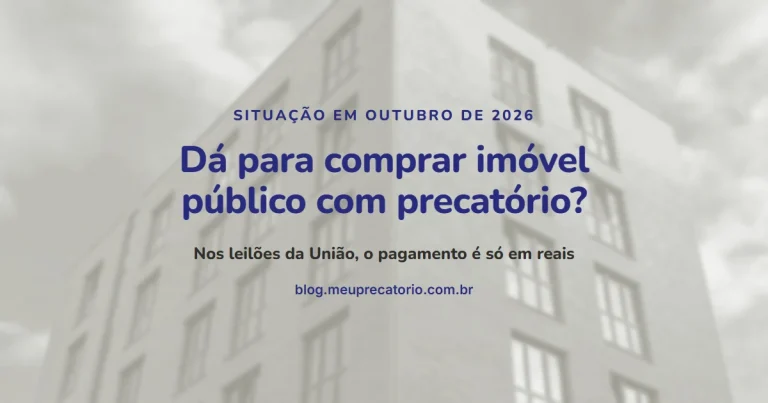 Dá para comprar imóvel público com precatório? Capa com prédio em perspectiva