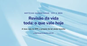 Revisão da vida toda: o que vale hoje: capa com pastas de documentos